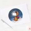 SPACE___Snoopy_Astronaut_Classic_Round_Sticker_3 SPACE Snoopy Astronaut Classic Round Sticker