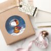 SPACE___Snoopy_Astronaut_Classic_Round_Sticker_5 SPACE Snoopy Astronaut Classic Round Sticker