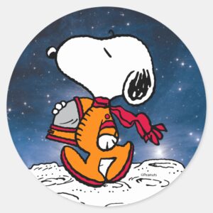 SPACE Snoopy Classic Round Sticker