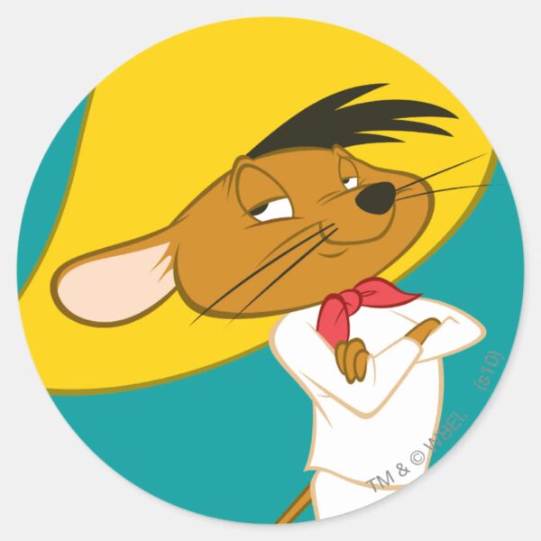 SPEEDY_GONZALES™_Confident_Color_Classic_Round_Sticker_1 SPEEDY GONZALES™ Confident Color Classic Round Sticker