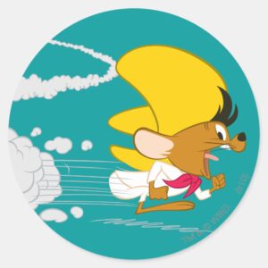 SPEEDY GONZALES™ Running In Color Classic Round Sticker