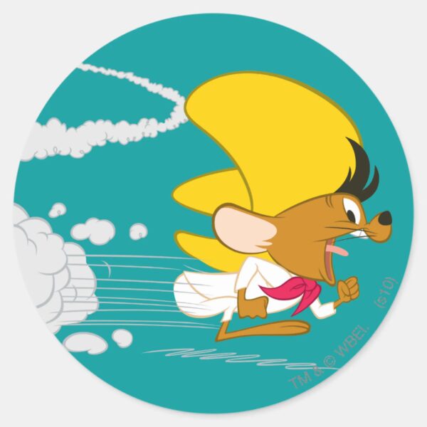 SPEEDY_GONZALES™_Running_in_Color_Classic_Round_Sticker_1 SPEEDY GONZALES™ Running In Color Classic Round Sticker