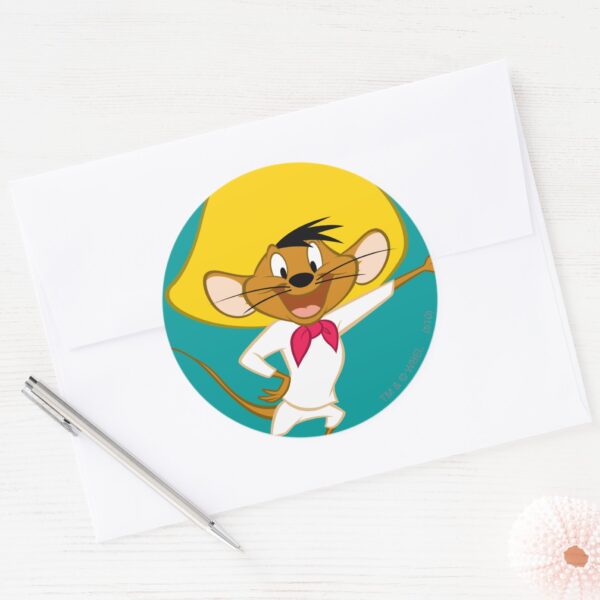 SPEEDY_GONZALES™_Standing_Classic_Round_Sticker_3 SPEEDY GONZALES™ Standing Classic Round Sticker