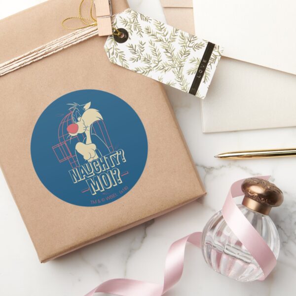 SYLVESTER™-_Naughty__Moi__Classic_Round_Sticker_5 SYLVESTER™ Naughty Moi Classic Round Sticker