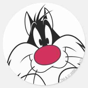 SYLVESTER™ Red Nose Face Classic Round Sticker