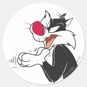 SYLVESTER™ Rubbing Paws Classic Round Sticker