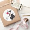 SYLVESTER™ Rubbing Paws Classic Round Sticker