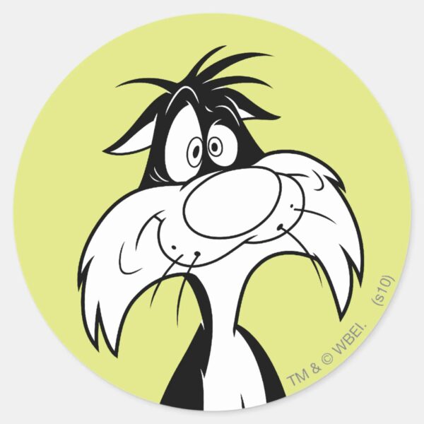 SYLVESTER™_Silly_Classic_Round_Sticker_1 SYLVESTER™ Silly Classic Round Sticker