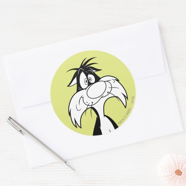 SYLVESTER™_Silly_Classic_Round_Sticker_3 SYLVESTER™ Silly Classic Round Sticker