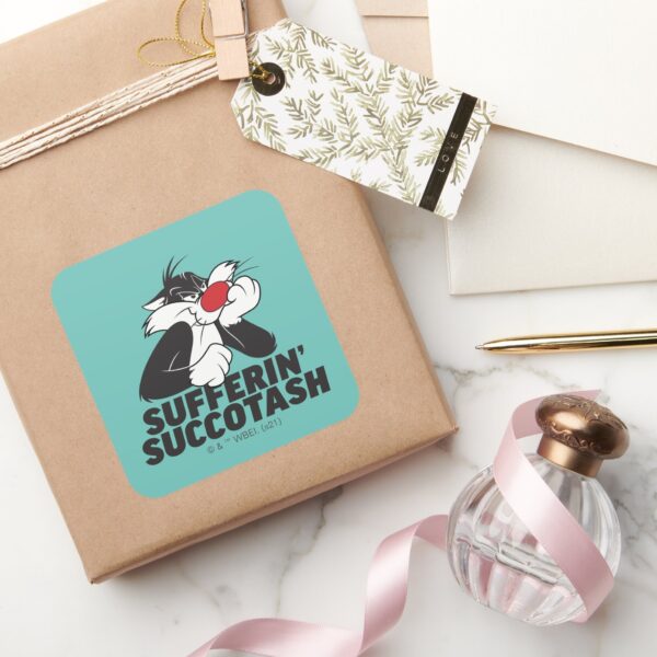 SYLVESTER™__Sufferin'_Succotash__Sulking_Square_Sticker_5 SYLVESTER™ Sufferin Succotash Sulking Square Sticker