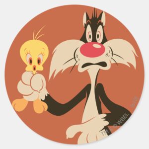 SYLVESTER™ With TWEETY™ Classic Round Sticker