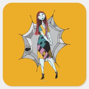 Sally In Spider Web Square Sticker