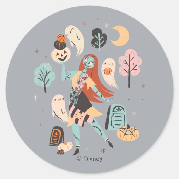 Sally's_Magical_Halloween_Adventure_Classic_Round_Sticker_1 Sallys Magical Halloween Adventure Classic Round Sticker
