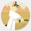 Samurai_Jack_Drawing_Sword_Classic_Round_Sticker_1 Samurai Jack Drawing Sword Classic Round Sticker