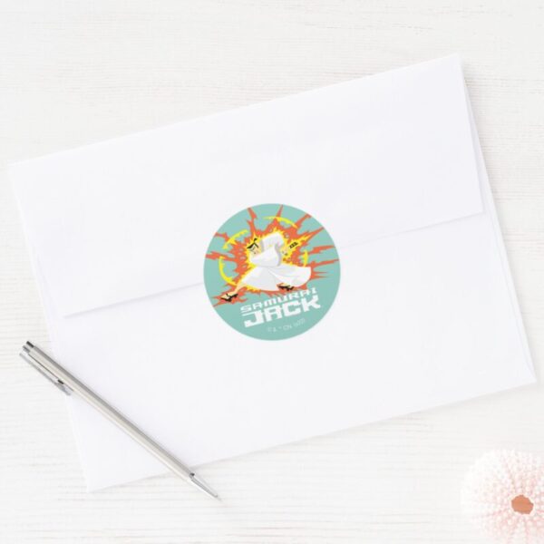 Samurai_Jack_Energy_Graphic_Classic_Round_Sticker_3 Samurai Jack Energy Graphic Classic Round Sticker