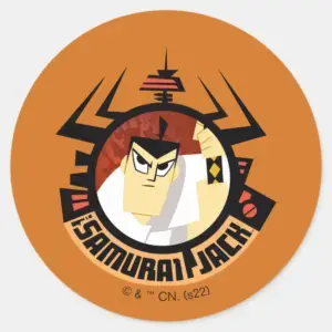 Samurai_Jack_In_Aku_Futuristic_Frame_Classic_Round_Sticker_1 Samurai Jack In Aku Futuristic Frame Classic Round Sticker