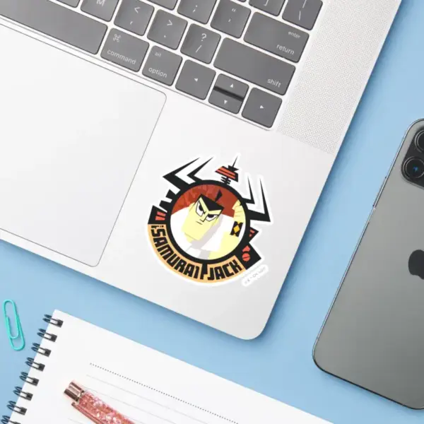 Samurai_Jack_In_Aku_Futuristic_Frame_Sticker_4 Samurai Jack In Aku Futuristic Frame Sticker