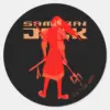 Samurai Jack Red Warrior Graphic Classic Round Sticker