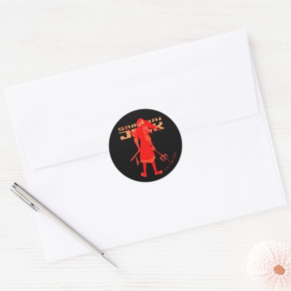 Samurai Jack Red Warrior Graphic Classic Round Sticker