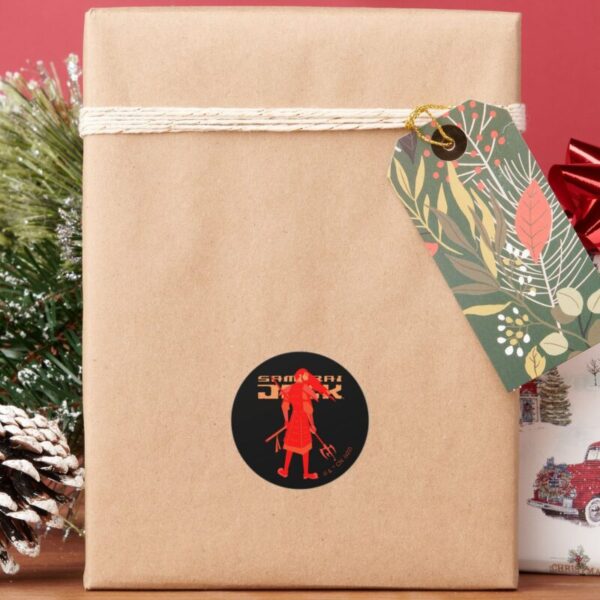 Samurai Jack Red Warrior Graphic Classic Round Sticker