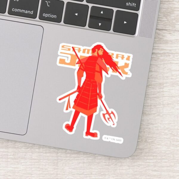Samurai Jack Red Warrior Graphic Sticker