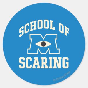 School Of Scaring Classic Round Sticker