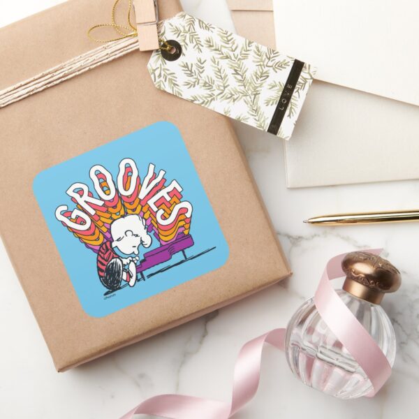 Schroeder_-_Grooves_Square_Sticker_5 Schroeder Grooves Square Sticker