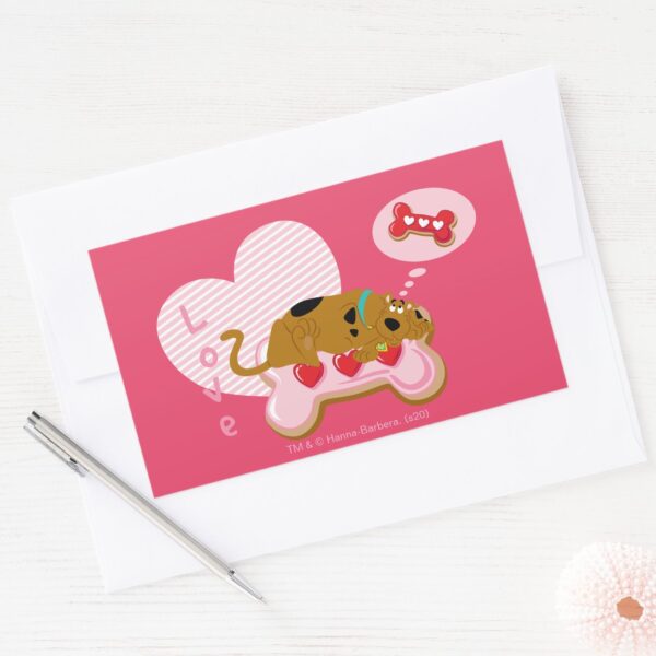 Scooby-Doo_-_Heart_Decorated_Scooby_Snacks_Rectangular_Sticker_3 Scooby Doo Heart Decorated Scooby Snacks Rectangular Sticker