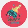 Scooby Doo I Wheelie Like You Classic Round Sticker