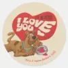 Scooby Doo Its No Mystery… I Love You Classic Round Sticker