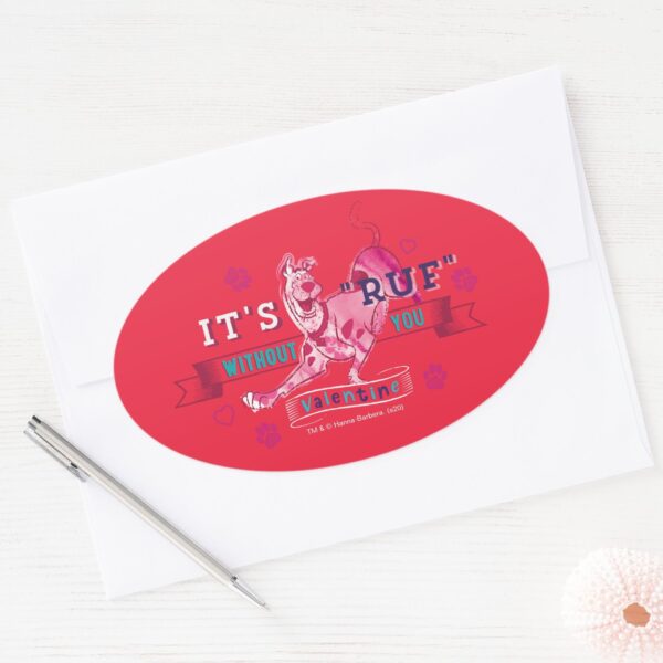 Scooby-Doo_-_It's_Ruf_Without_You_Oval_Sticker_3 Scooby Doo Its Ruf Without You Oval Sticker