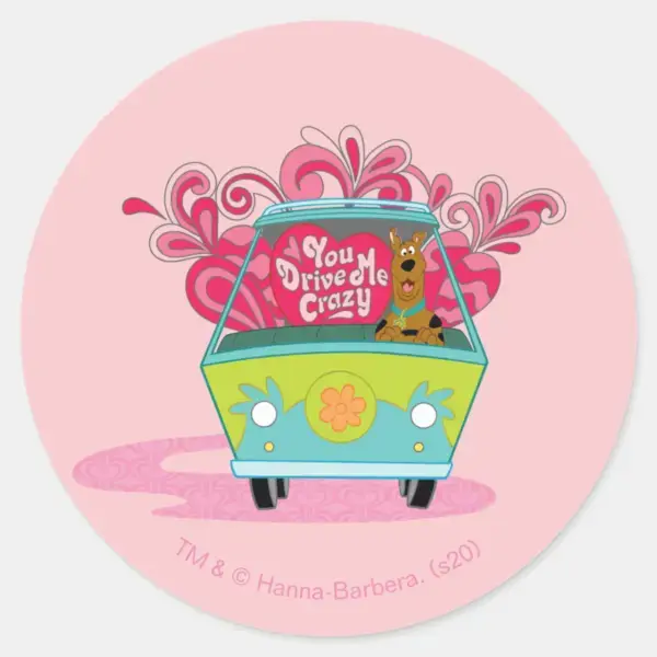 Scooby-Doo_-_You_Drive_Me_Crazy_Classic_Round_Sticker_1 Scooby Doo You Drive Me Crazy Classic Round Sticker