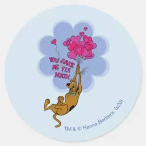 Scooby Doo You Make Me Fly High Classic Round Sticker