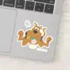 Scooby Doo Admiring Flower Sticker