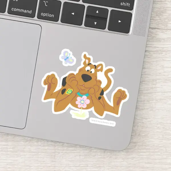 Scooby-Doo_Admiring_Flower_Sticker_14 Scooby Doo Admiring Flower Sticker