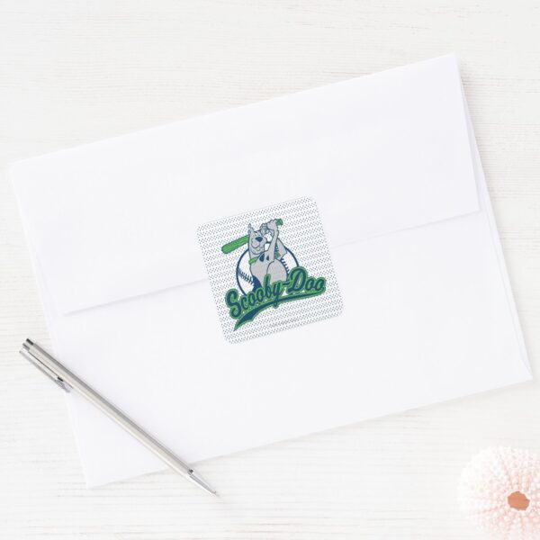 Scooby-Doo_Baseball_Logo_Square_Sticker_3 Scooby Doo Baseball Logo Square Sticker