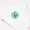 Scooby Doo Christmas Holiday Antlers Classic Round Sticker