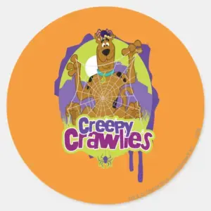 Scooby-Doo_Creepy_Crawlies_Classic_Round_Sticker_1 Scooby Doo Creepy Crawlies Classic Round Sticker
