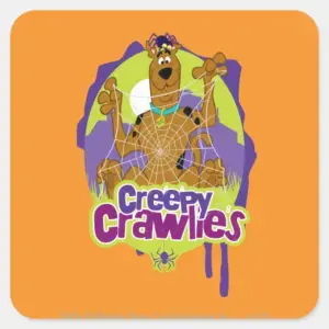 Scooby-Doo_Creepy_Crawlies_Square_Sticker_1 Scooby Doo Creepy Crawlies Square Sticker