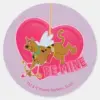 Scooby Doo Cupid Be Mine Classic Round Sticker