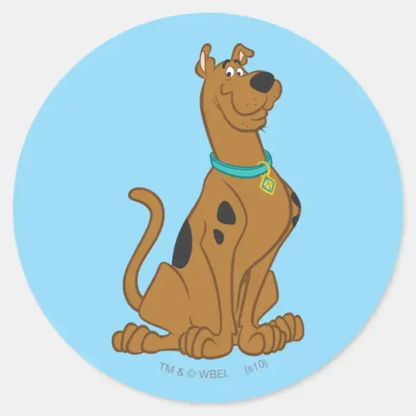 Scooby-Doo_Cuter_Than_Cute_Classic_Round_Sticker_1 Scooby Doo Cuter Than Cute Classic Round Sticker