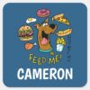 Scooby Doo Feed Me Square Sticker