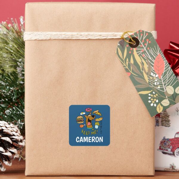 Scooby-Doo_Feed_Me!_Square_Sticker_6 Scooby Doo Feed Me Square Sticker