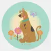 Scooby Doo Following Butterfly Classic Round Sticker