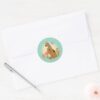 Scooby Doo Following Butterfly Classic Round Sticker