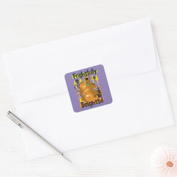 Scooby-Doo_Frightfully_Delightful_Square_Sticker_3 Scooby Doo Frightfully Delightful Square Sticker