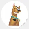 Scooby-Doo_Grin_Classic_Round_Sticker_1 Scooby Doo Grin Classic Round Sticker