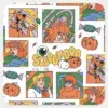 Scooby Doo Halloween Photos Pattern Square Sticker