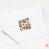 Scooby Doo Halloween Photos Pattern Square Sticker