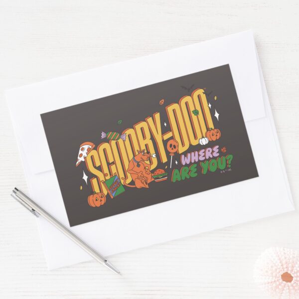 Scooby-Doo_Halloween_Snack_Logo_Rectangular_Sticker_3 Scooby Doo Halloween Snack Logo Rectangular Sticker
